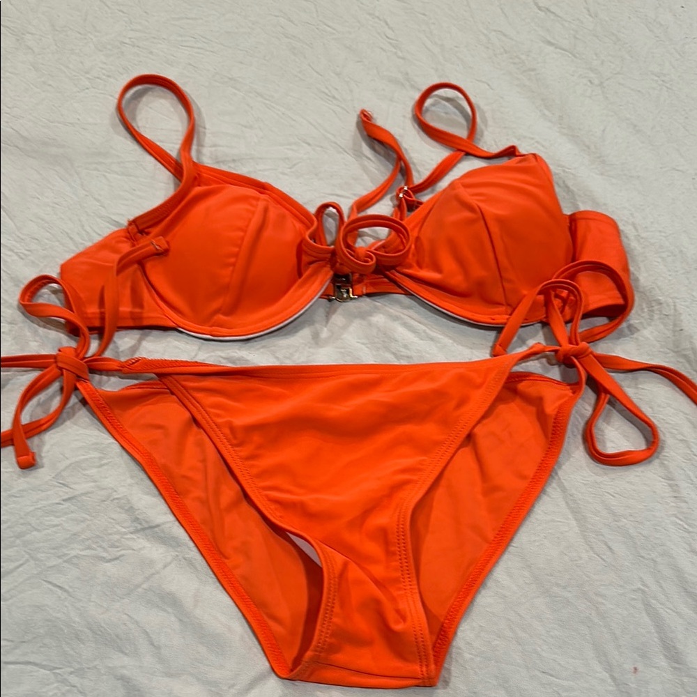 Vibrant Orange Bikini Set